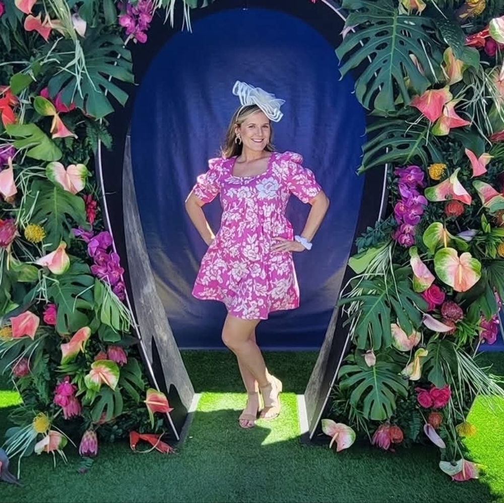 Entro Pink and White Floral Mini Dress  | Kentucky Derby Dress